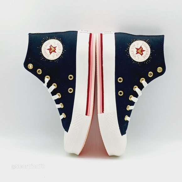 🔥 Last Call Converse Chuck Taylor All-Star Lift 'Valentines' Shoes For Girls - Picture 10 of 10